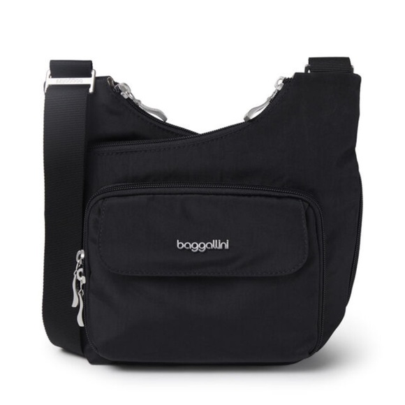 BAGGALLINI- Criss Cross Crossbody Bag, Black